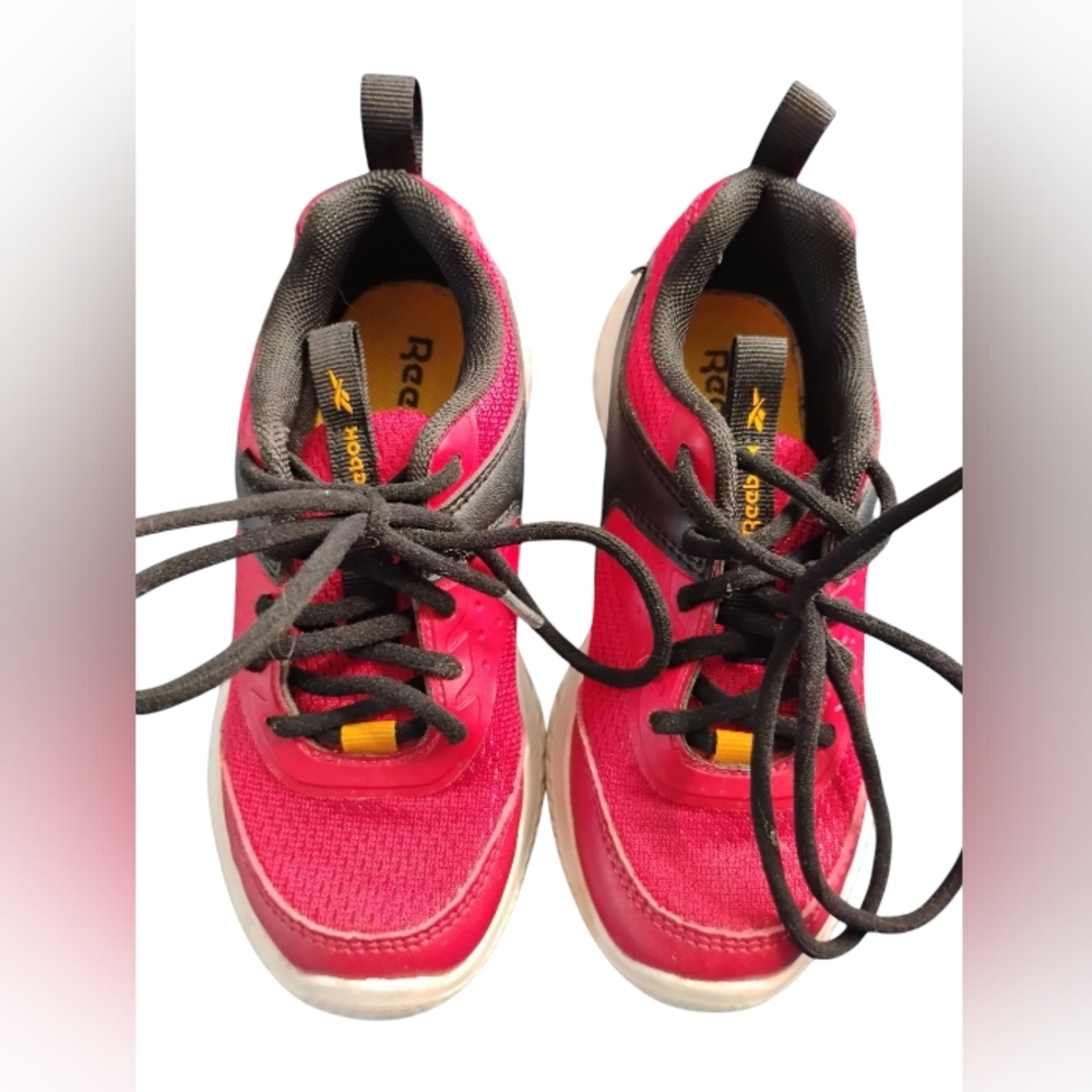 Reebok Kids Bright Red and Black Sneakers